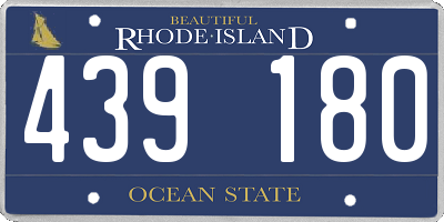 RI license plate 439180