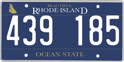 RI license plate 439185