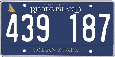 RI license plate 439187