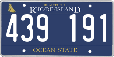 RI license plate 439191