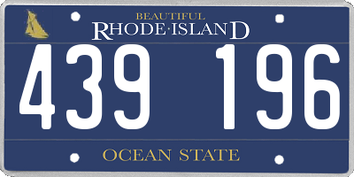 RI license plate 439196