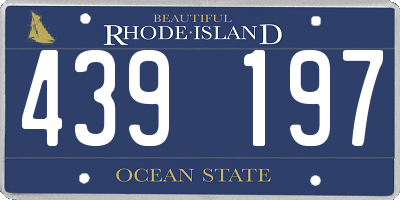 RI license plate 439197