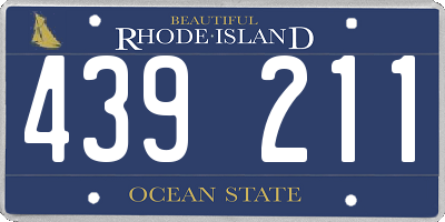 RI license plate 439211