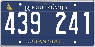 RI license plate 439241