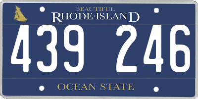 RI license plate 439246