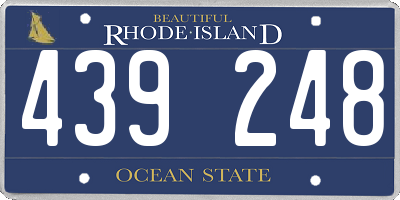 RI license plate 439248