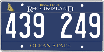 RI license plate 439249
