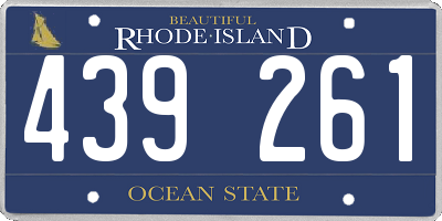 RI license plate 439261