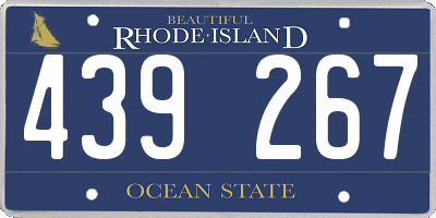 RI license plate 439267