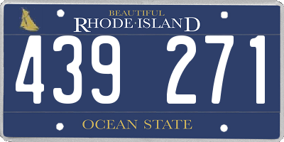 RI license plate 439271