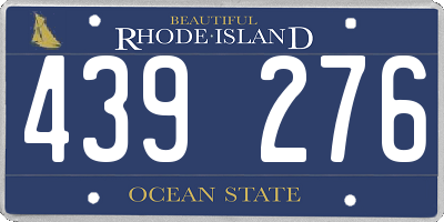 RI license plate 439276