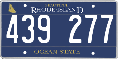 RI license plate 439277