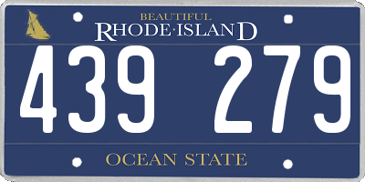 RI license plate 439279