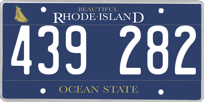 RI license plate 439282