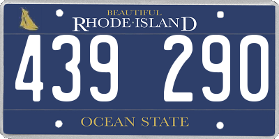 RI license plate 439290