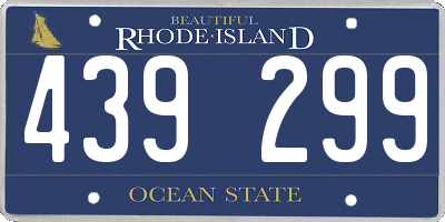 RI license plate 439299