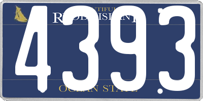 RI license plate 4393