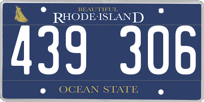 RI license plate 439306