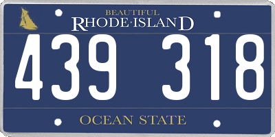 RI license plate 439318