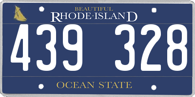 RI license plate 439328