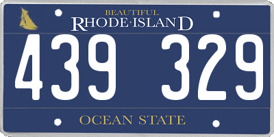 RI license plate 439329