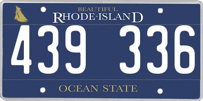 RI license plate 439336