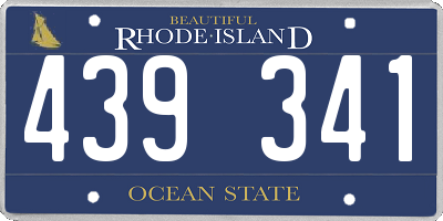 RI license plate 439341
