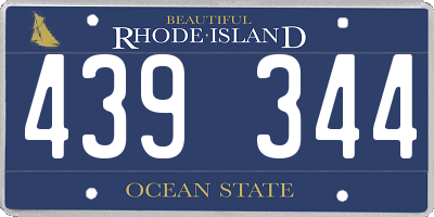 RI license plate 439344