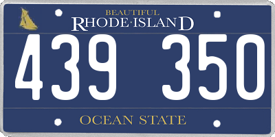 RI license plate 439350