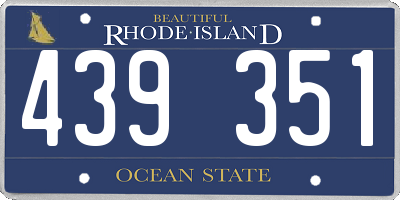 RI license plate 439351
