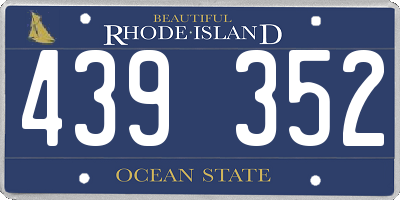 RI license plate 439352