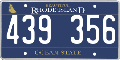 RI license plate 439356