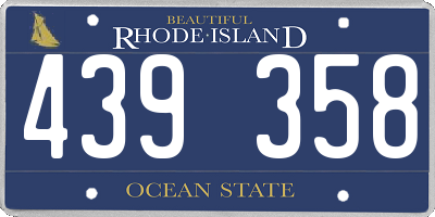 RI license plate 439358