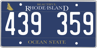 RI license plate 439359