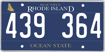 RI license plate 439364