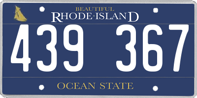 RI license plate 439367
