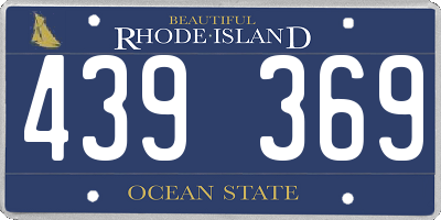 RI license plate 439369