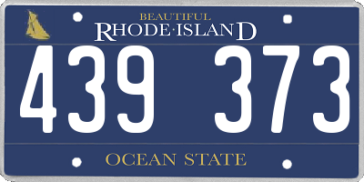 RI license plate 439373