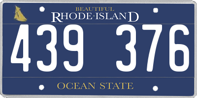 RI license plate 439376
