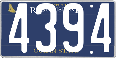 RI license plate 4394