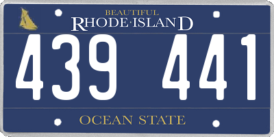 RI license plate 439441