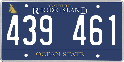 RI license plate 439461