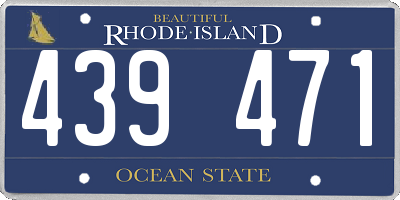 RI license plate 439471