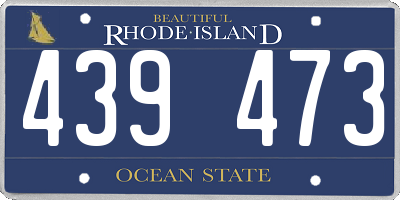 RI license plate 439473