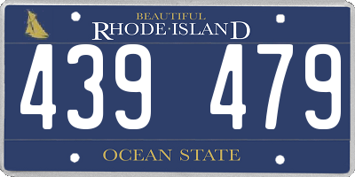 RI license plate 439479