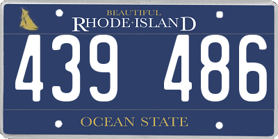 RI license plate 439486
