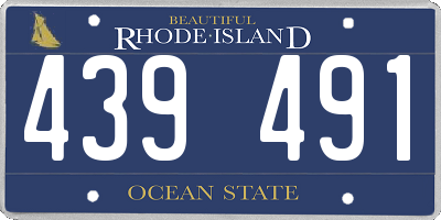 RI license plate 439491