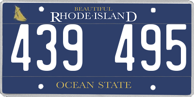RI license plate 439495