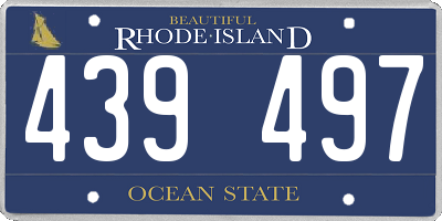 RI license plate 439497