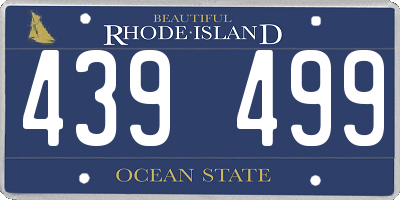 RI license plate 439499